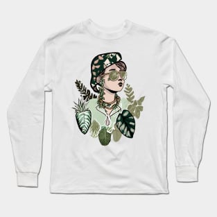 Monstera Plant Lady Long Sleeve T-Shirt